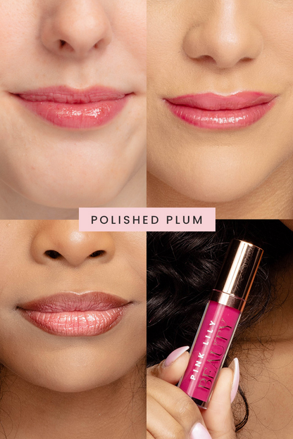 Pink Lily Beauty Blooming Gloss Tinted Lip Oil - Polished Plum