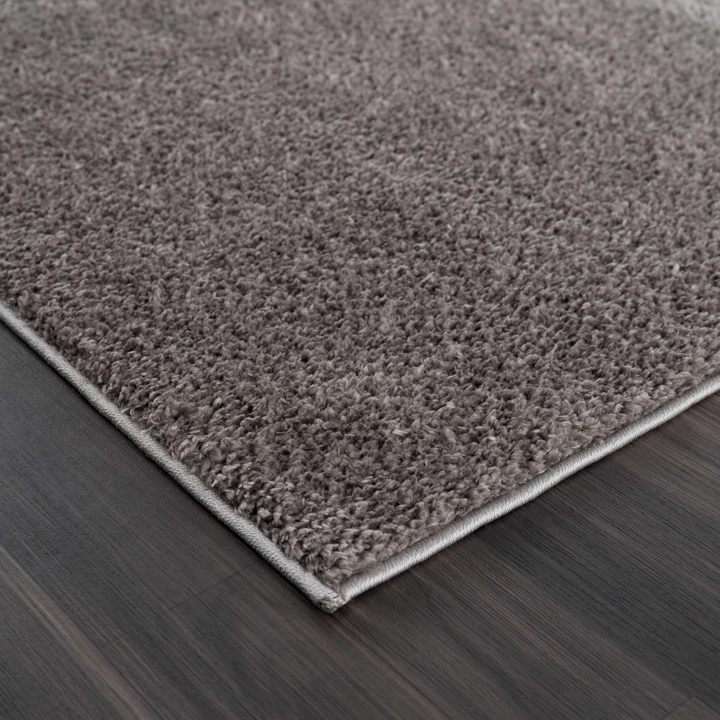 Judy Solid Dark Gray Washable Shag Rug - Clearance