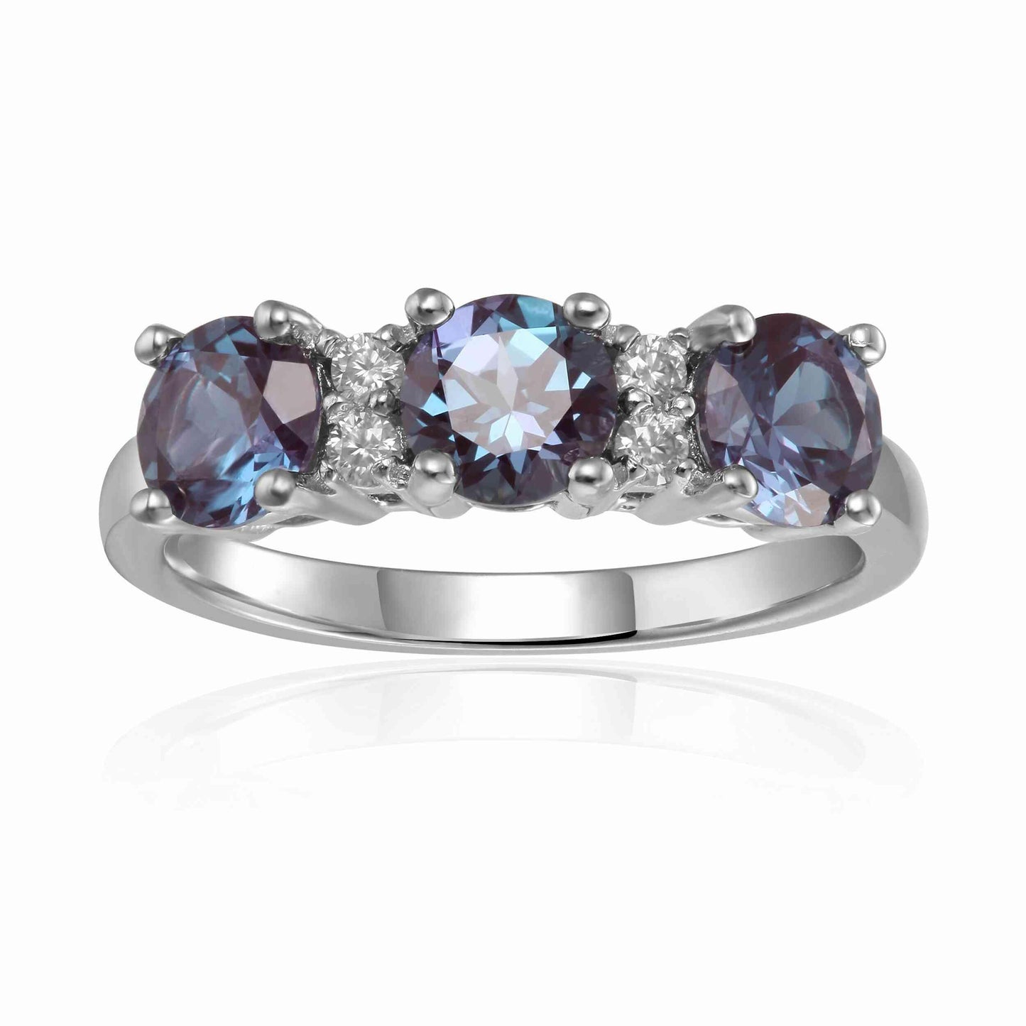 Alexandrite Three Stone Ring