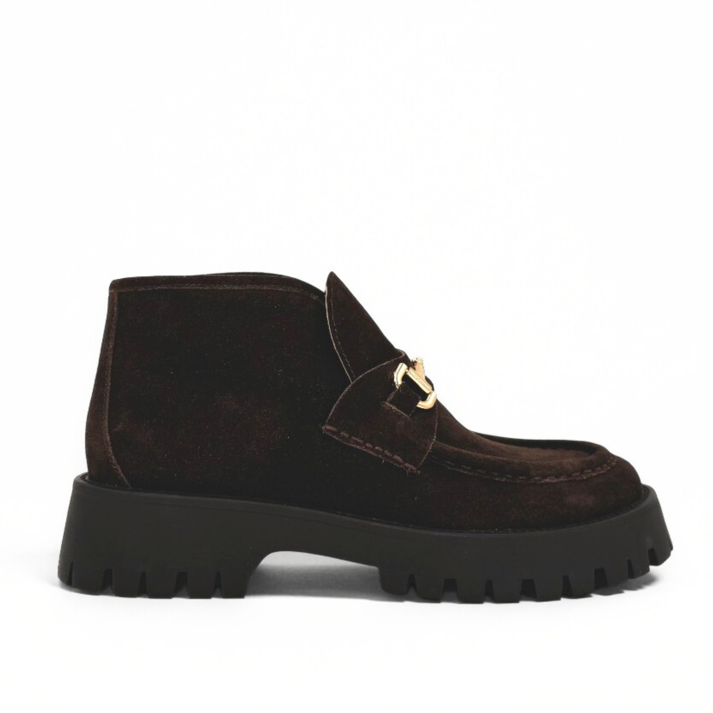 Dario Suede Horsebit Boots - Brown