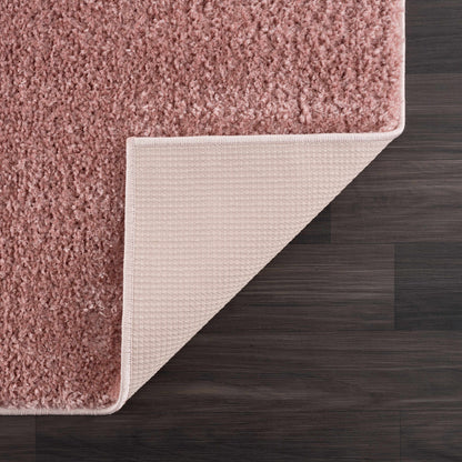 Judy Pink Plush Washable Area Rug - Clearance