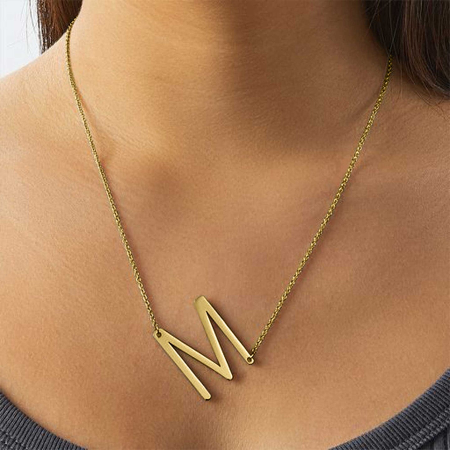 Mint & Lily Statement Initial Necklace