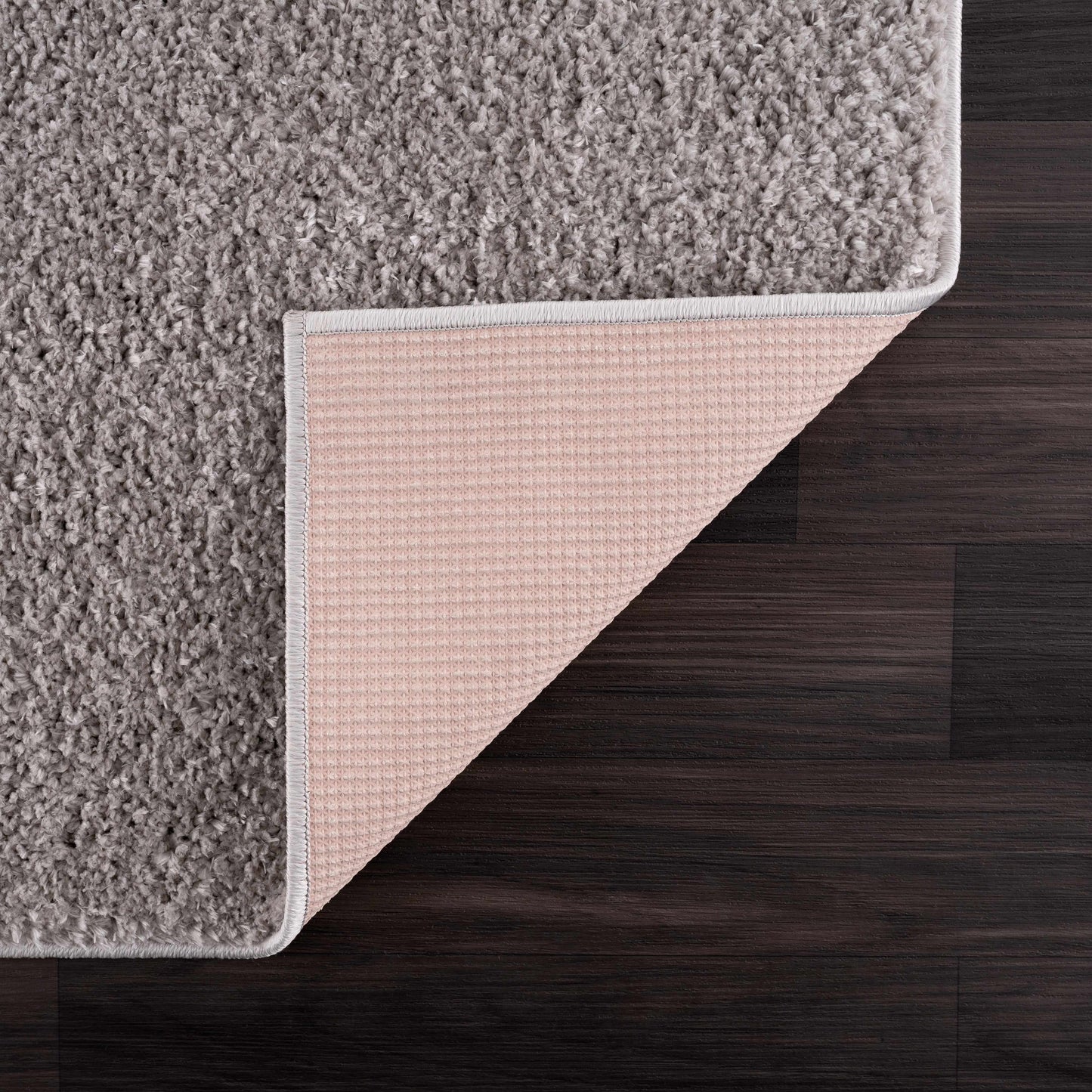 Judy Solid Gray Washable Shag Rug - Clearance
