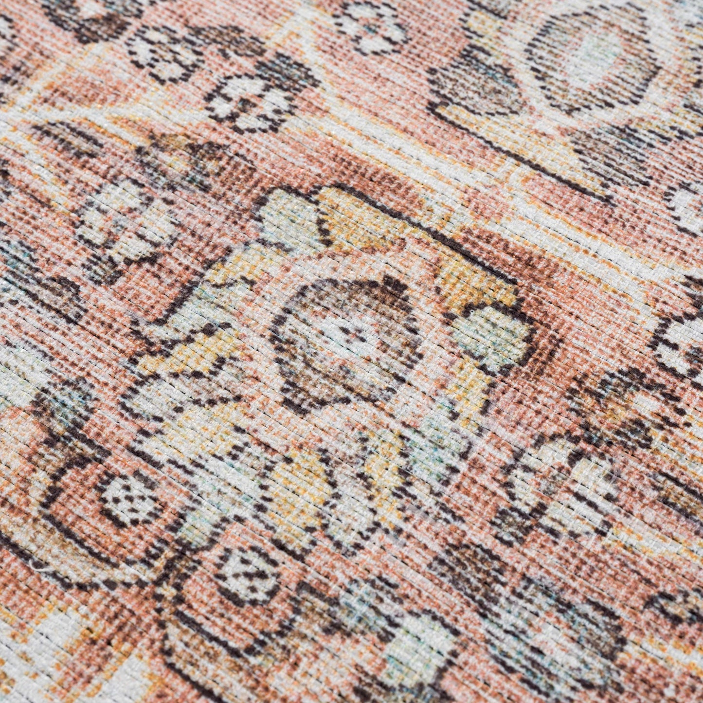 Flat Pile Urpi Red Washable Rug - Clearance