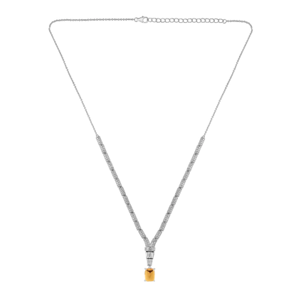Natural Citrine Art Deco Necklace