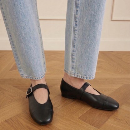Reign Cap Toe Mary Janes - Black
