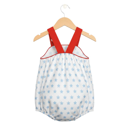 Red, White, and Stars Bubble Romper