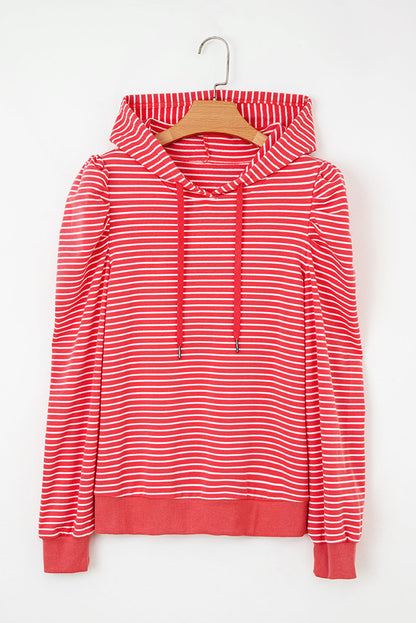 Threaded Pear Hallie Puff Sleeve Stripe Hoodie