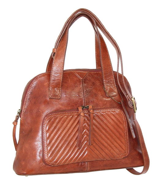 My Paulina Satchel in Cognac