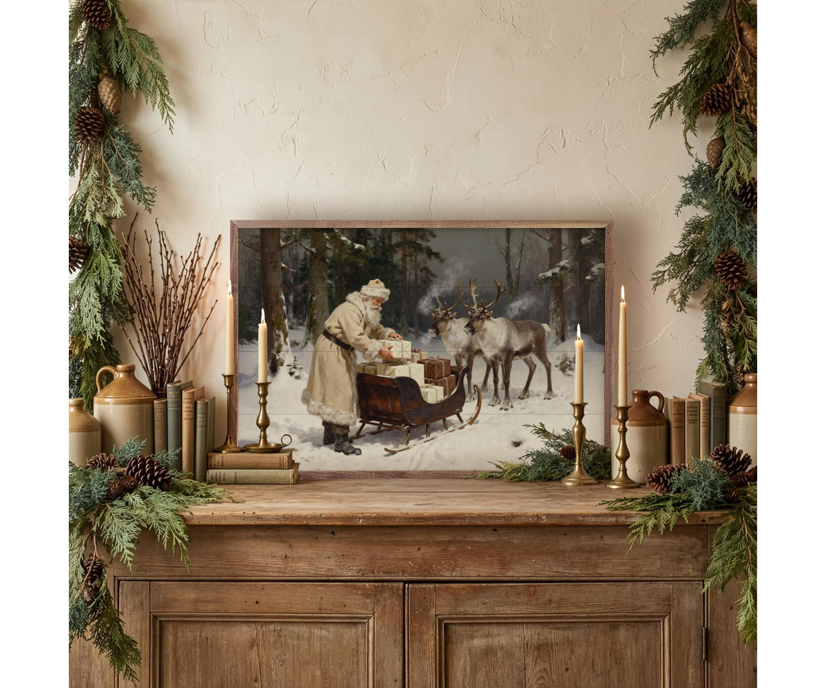 Kendrick Home Santa And His Reindeer Sleigh