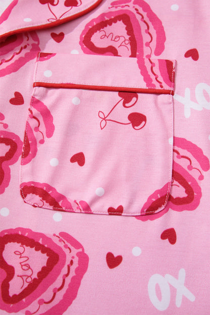Threaded Pear Solana Valentines 2pcs Pajama Set