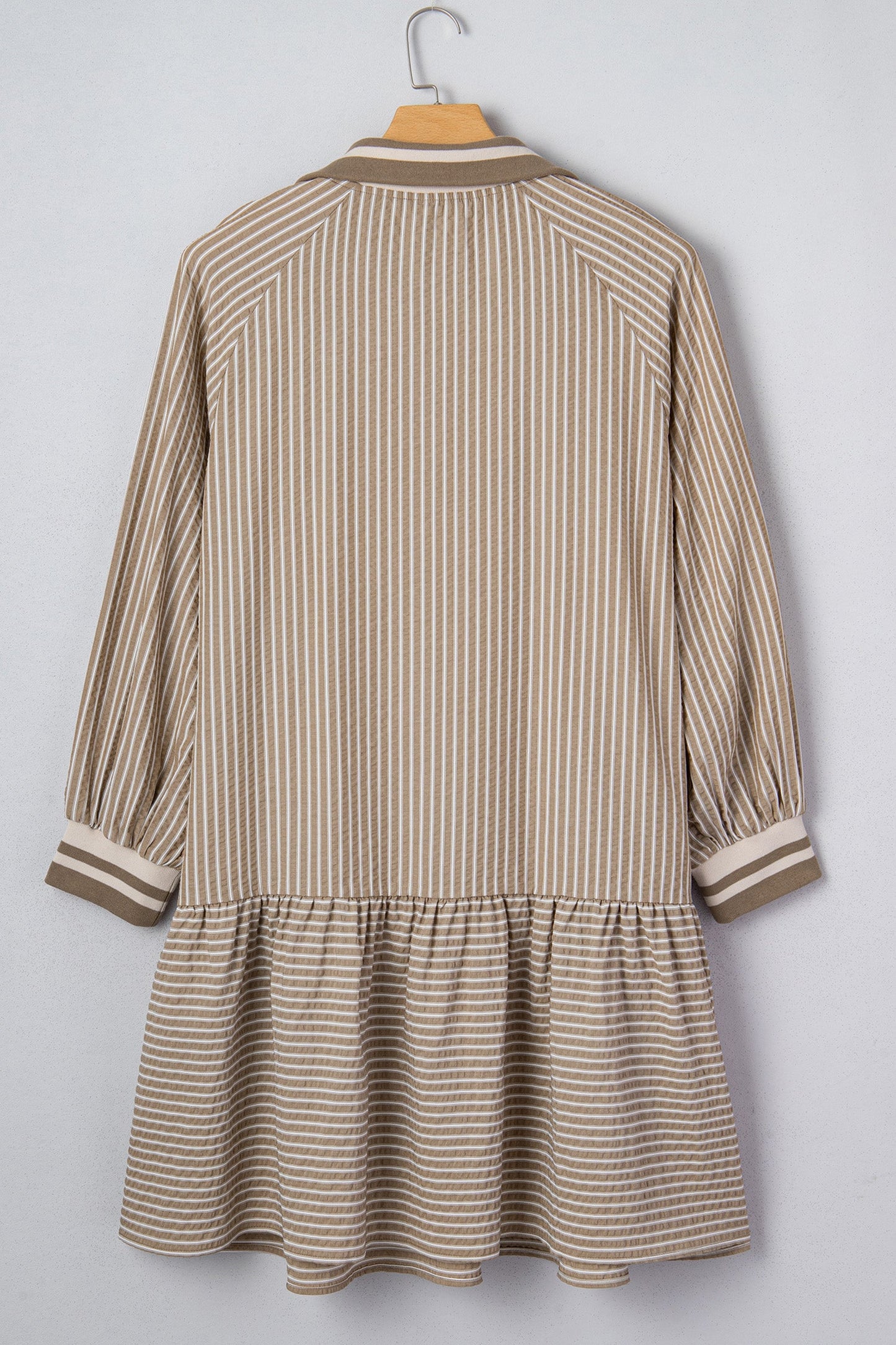 Threaded Pear Noor Sleeve Ruffled Mini PLUS Dress