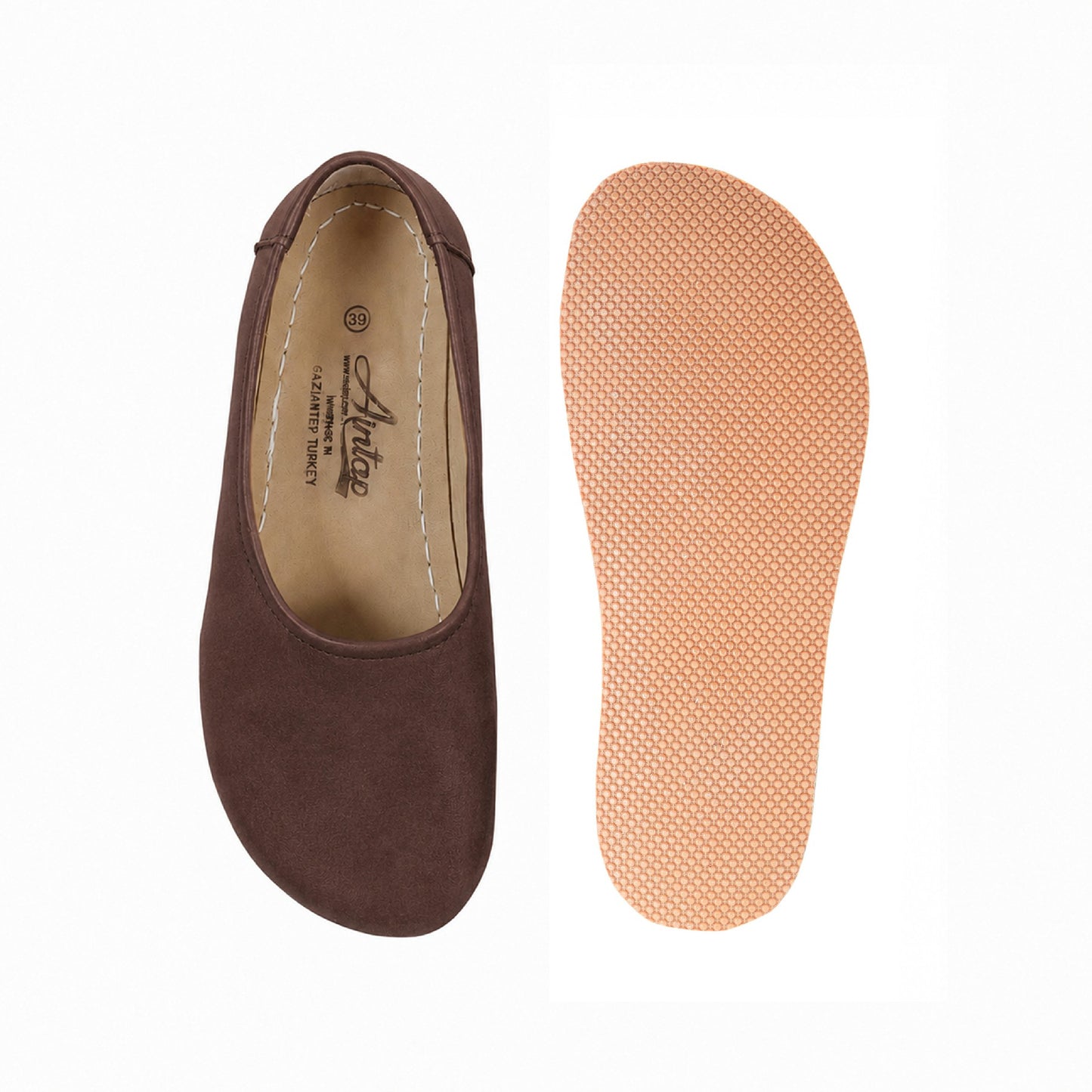 Dark brown-