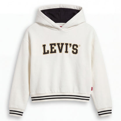 Levi's Girls' Holiday Meet and Greet Graphic Hoodie, White, XL