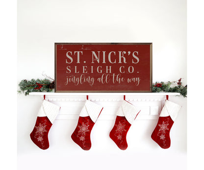 Kendrick Home St. Nick's Sleigh Co. Red