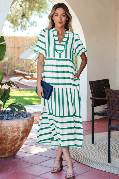Threaded Pear Luna Half Sleeve Vacation Dress
