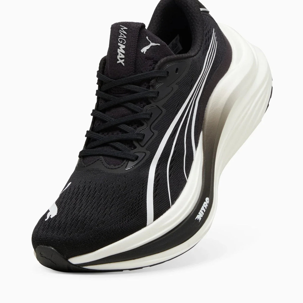 PUMA Mag Max Nitro Men's Running Shoes — Black/White