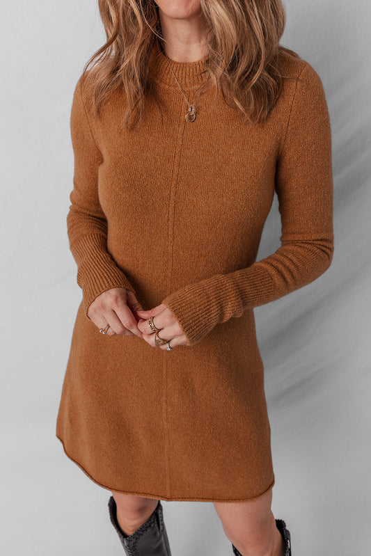 Threaded Pear Madeline Ribbed Mini Sweater Dress