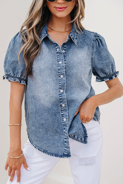 Threaded Pear Ariana Short Sleeve Snap Shirt