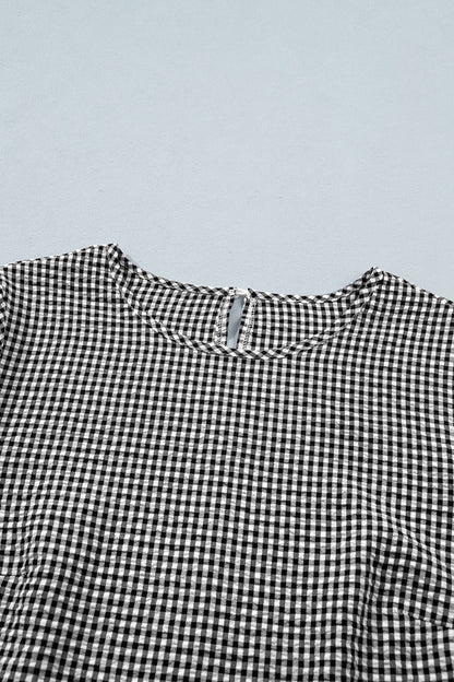 Threaded Pear Carolina Ruffled Half Sleeve Blouse