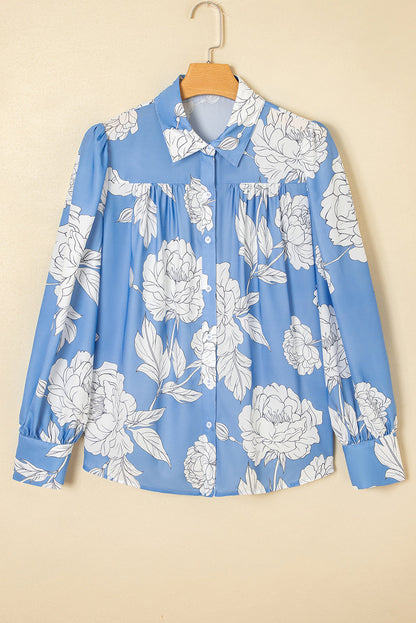 Threaded Pear Carmen Detail Puff Sleeve Shirt