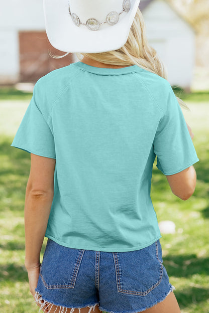 Threaded Pear Judith Boxy Fit Cropped Tee