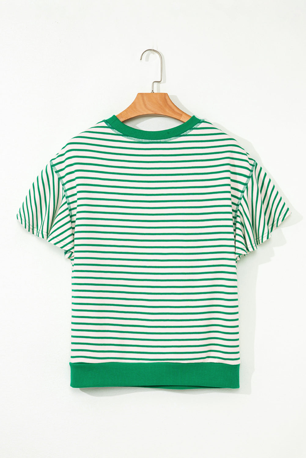 Threaded Pear Sol Ruffle Short Sleeve Top