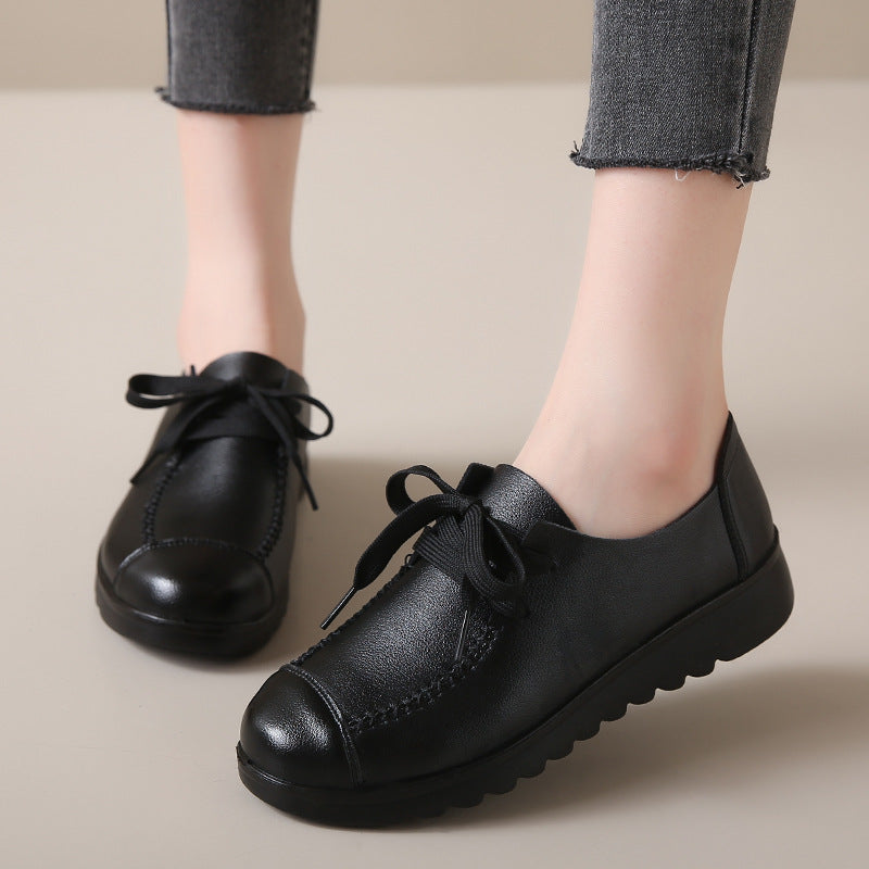 Women's Black Flat Work Shoes – Soft Sole Anti-Slip Flats – Zulily