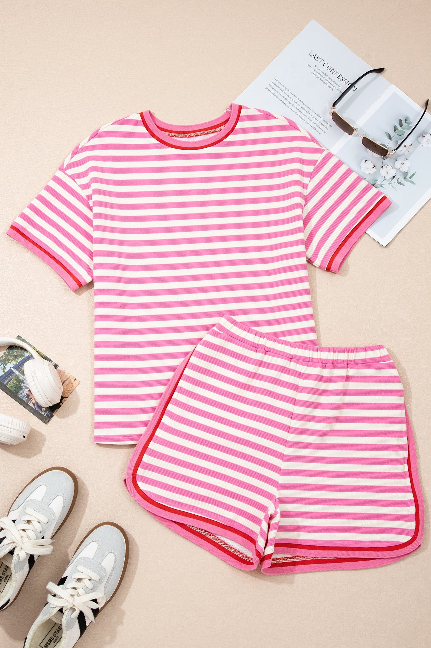 Threaded Pear Matilda Trim Short Sleeve Set