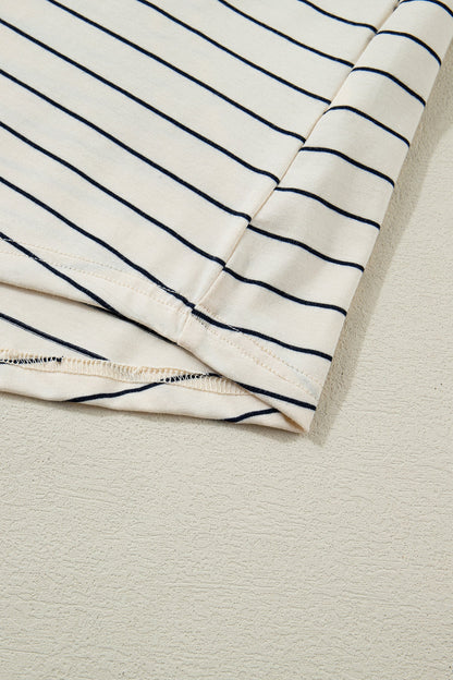 Threaded Pear Mabel Stripe Drawstring Tunic Tank