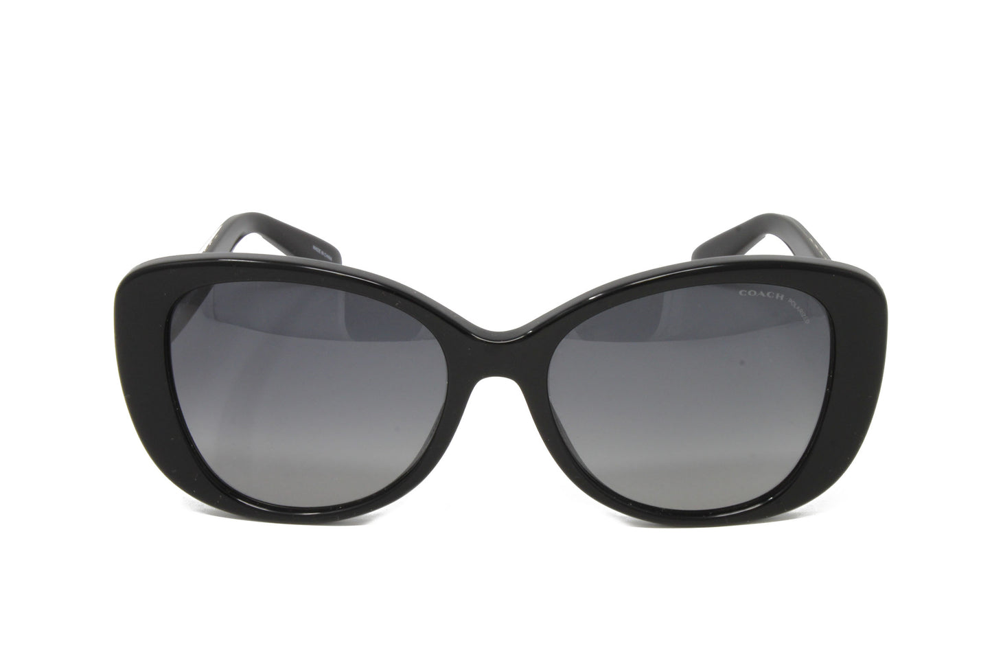 Coach Women's Sunglasses HC8322 5002T3 Black Polarized Lens 54mm