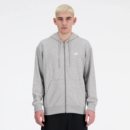New Balance Sport Essentials Men's Full-Zip Hoodie — Gray