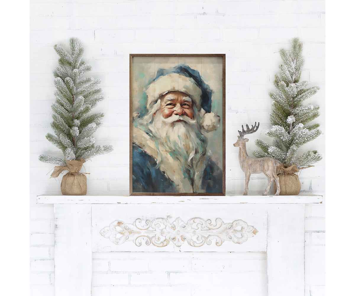 Kendrick Home Blue Santa Portrait