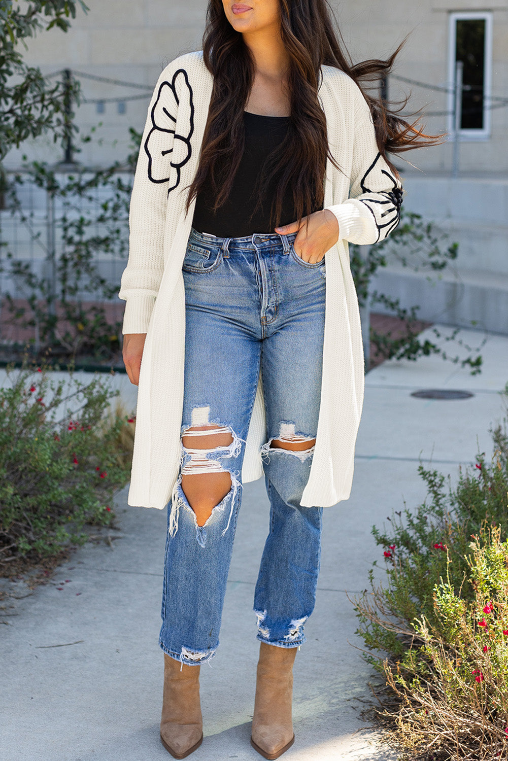 Threaded Pear Trinity Open Front Duster Cardigan