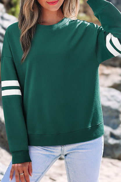 Threaded Pear Taylor Striped Oversized Sweatshirt