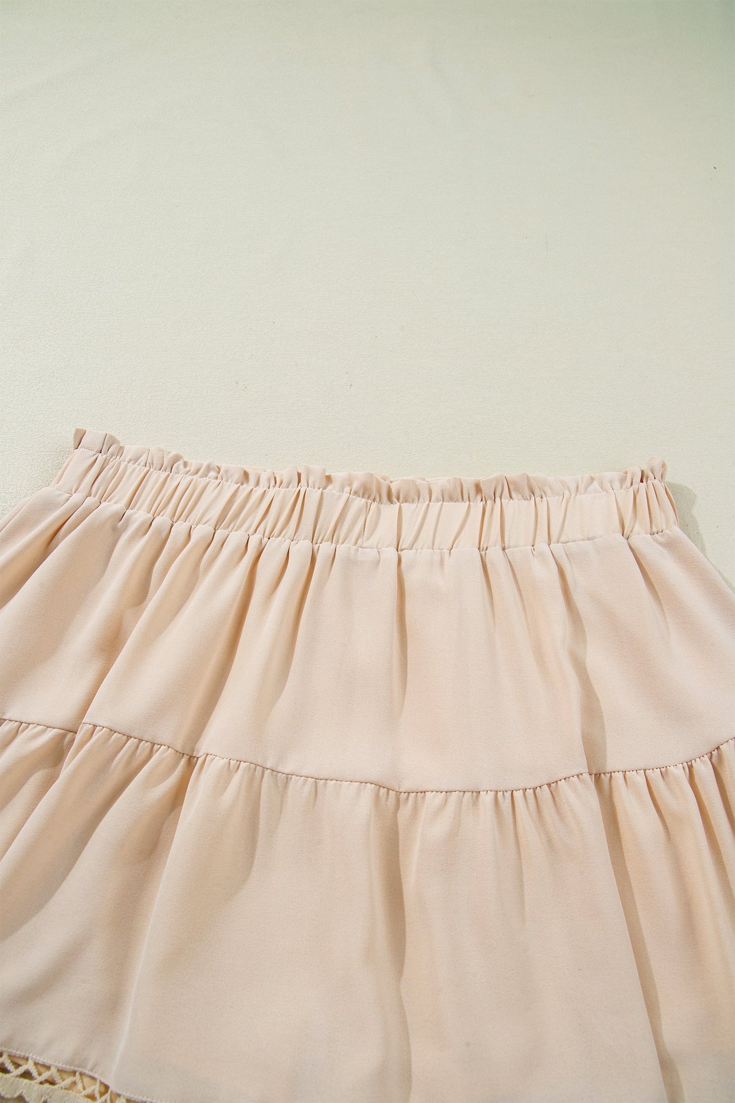 Threaded Pear Millie Trim Boho Ruffled PLUS Shorts