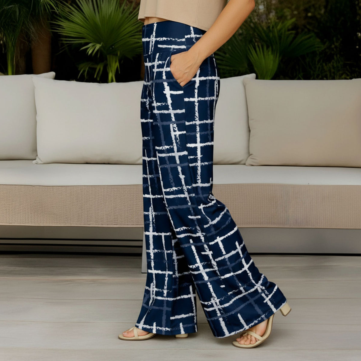 Navy and White-