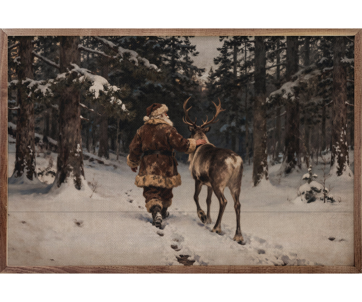 Kendrick Home Santa And His Reindeer Walking