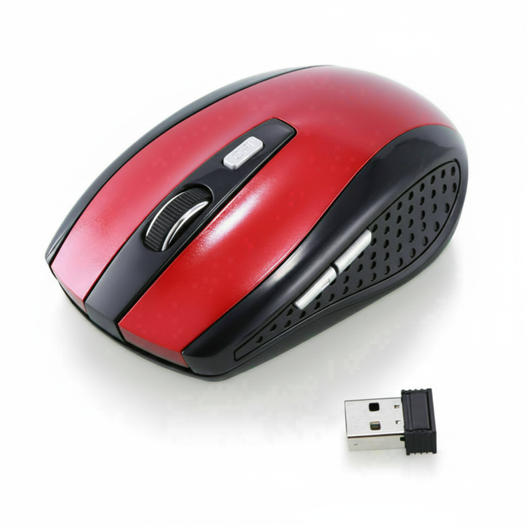 Prime Goods 2.4GHz Wireless Optical Mouse Mice & USB Receiver for PC Laptop Computer DPI - Black