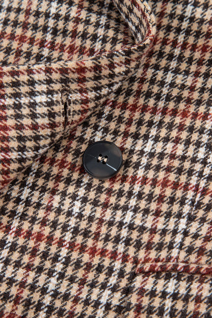 Threaded Pear Aria Houndstooth Lapel Collar Blazer