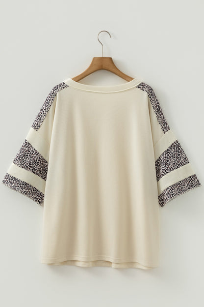 Threaded Pear Mariana Patchwork Half Sleeve PLUS Top