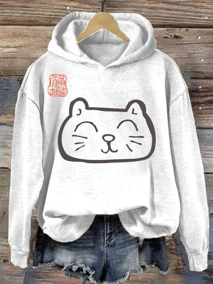 Women’s 3D Digital Print Hoodie – Casual Graphic Sweatshirt