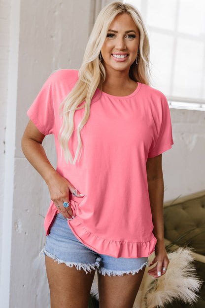 Threaded Pear Kimber Frilled Hem Loose Top