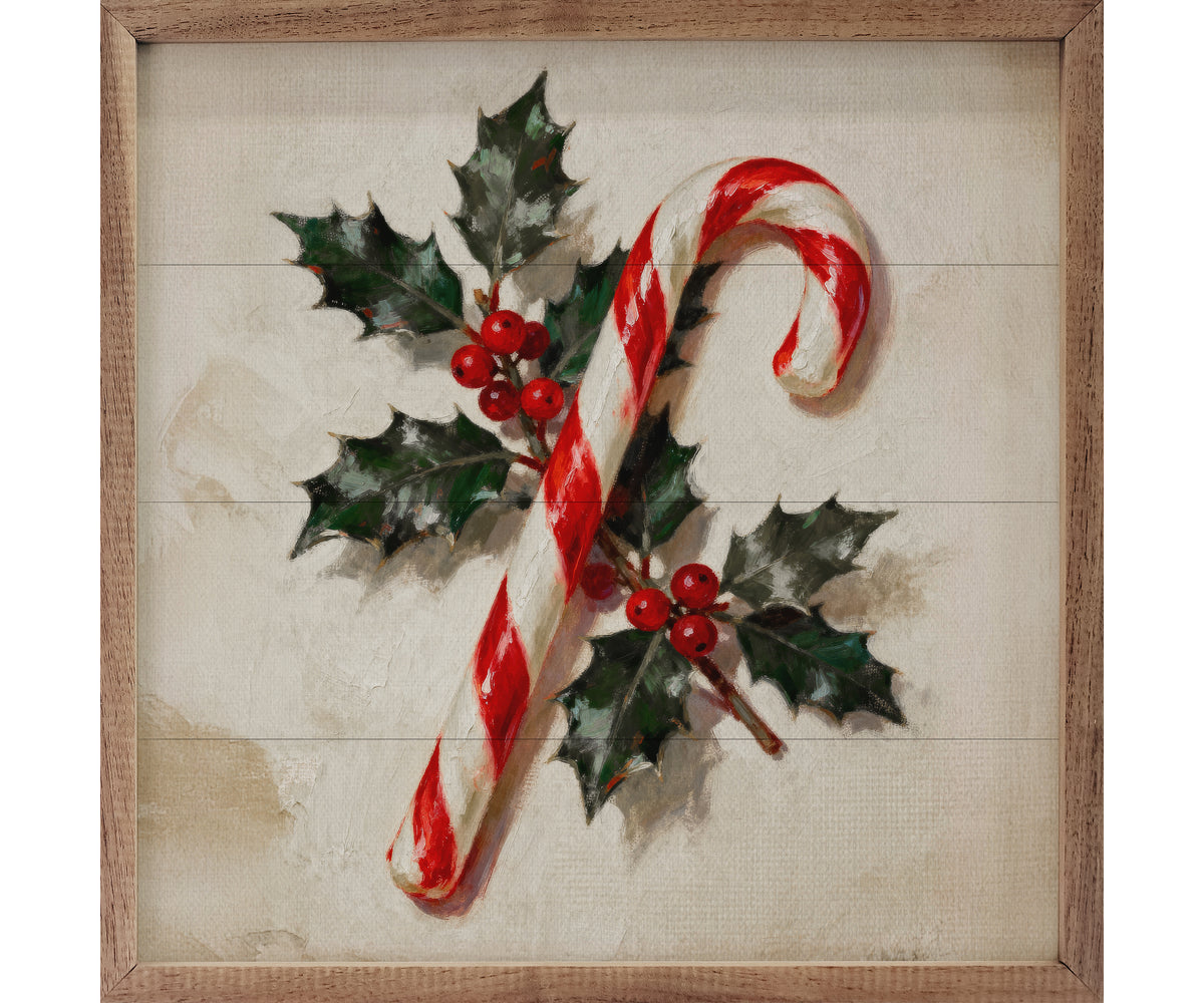 Kendrick Home Candy Cane With Holly