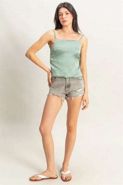 HYFVE Satin Back Tie Detail Cami
