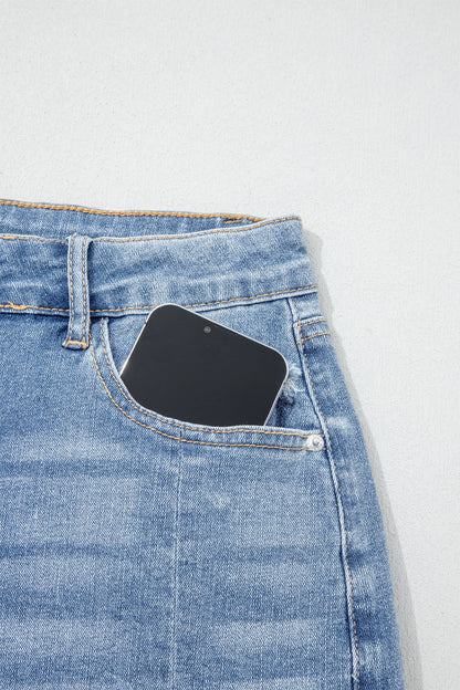 Threaded Pear Rayne Wash Raw Hem Shorts
