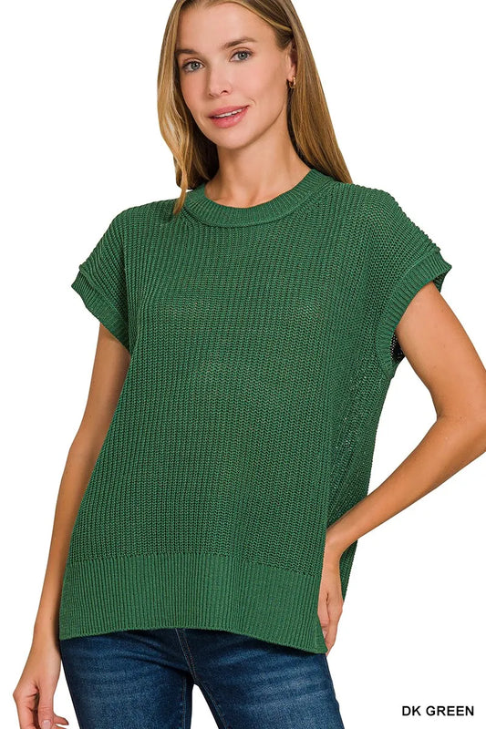 Zenana Oversized Crew Neck Sweater