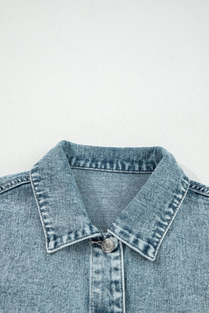 Threaded Pear Evelyn Flap Frayed Detail Vest