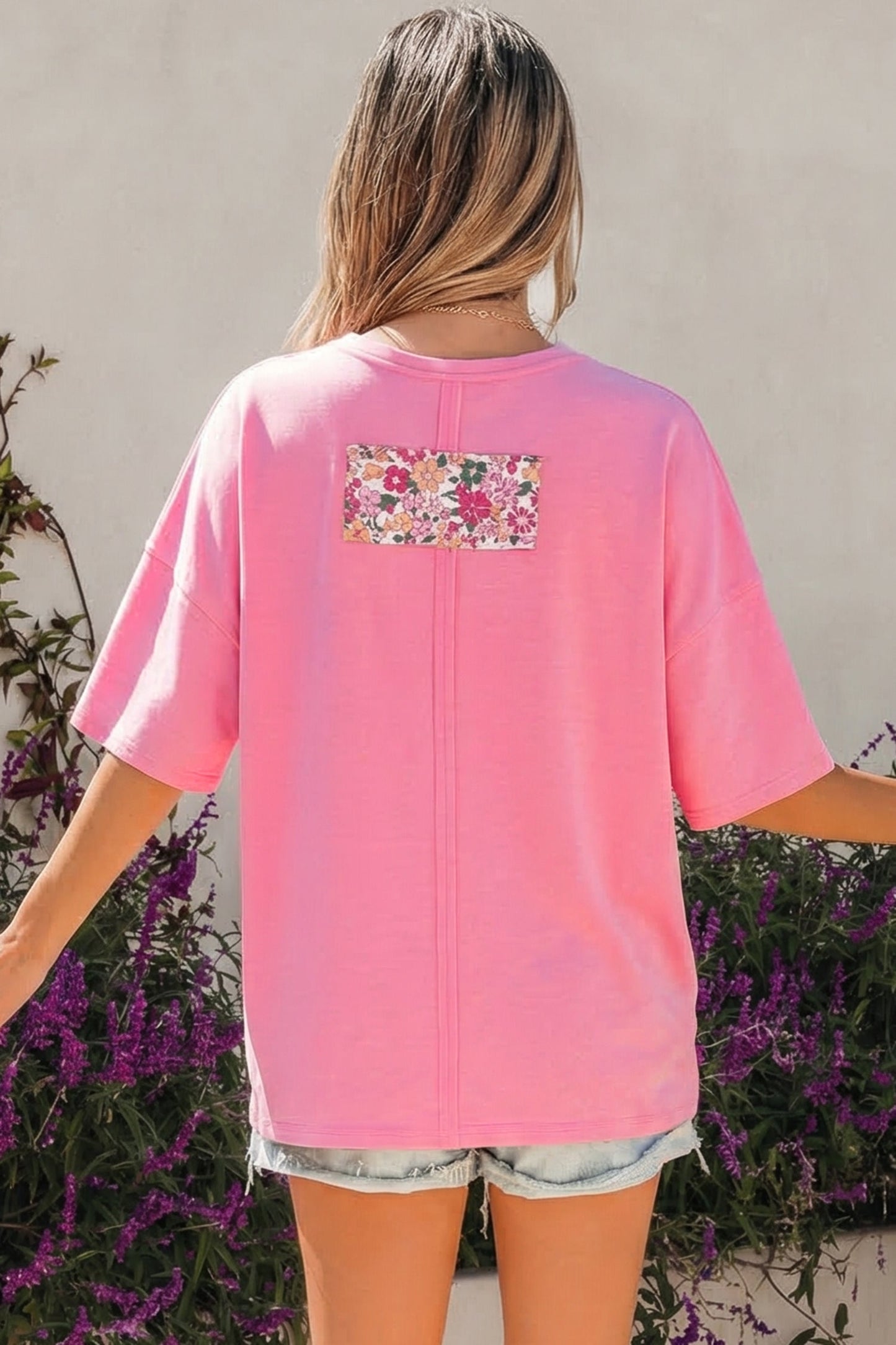 Threaded Pear Adriana Big Flower Oversize Tee