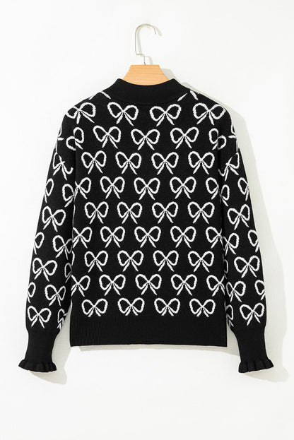 Threaded Pear Elizabeth Shoulder Zipped Collar Sweater